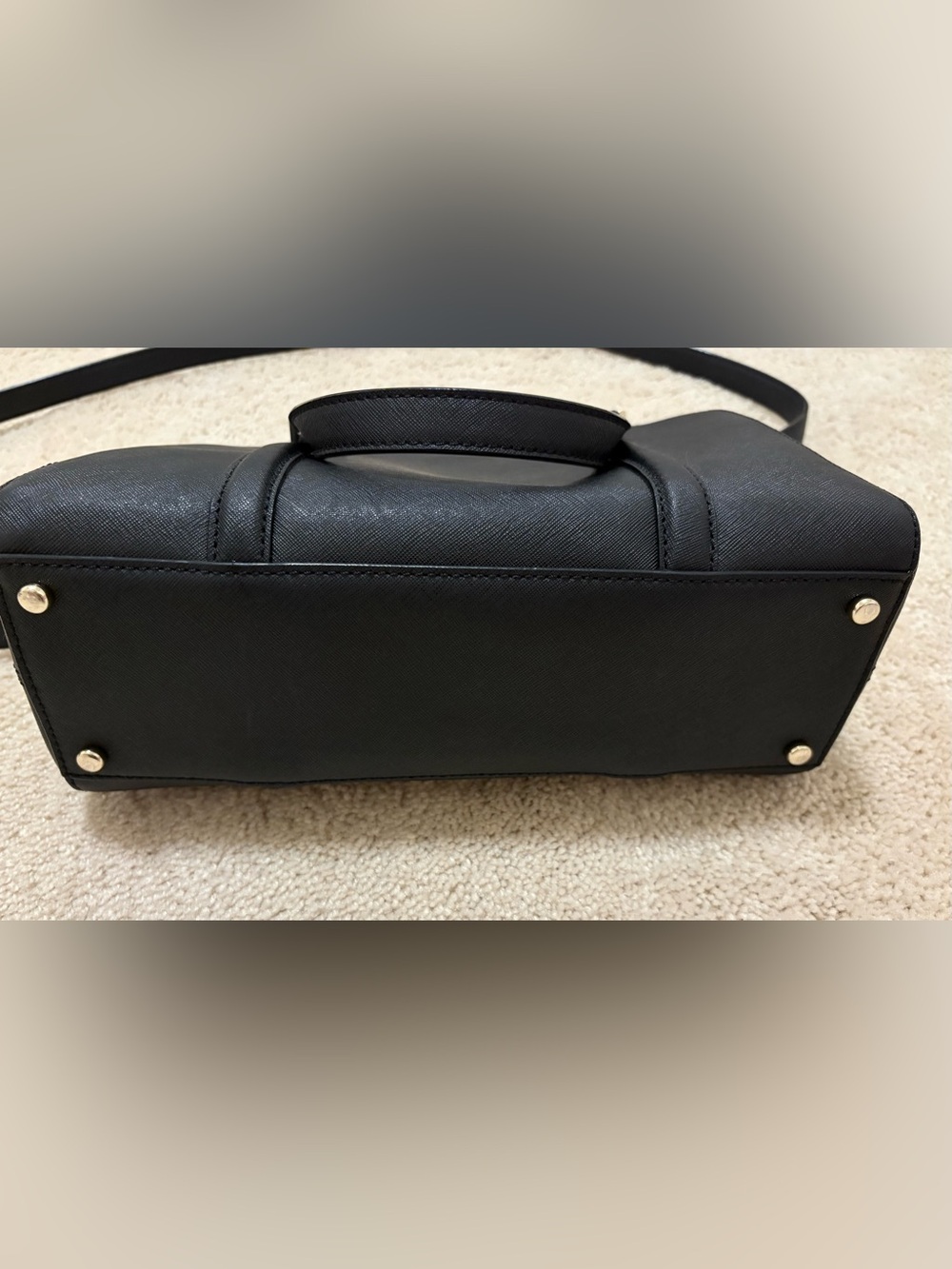 Kate spade Black Saffiano Leather Newbury Lane Small Felix Satchel/Crossbody Bag - Picture 6 of 10